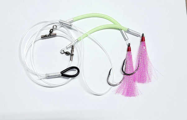 Cod Flasher Rig 6/0 LongShank - Pink
