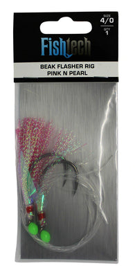 Beak Hook Flasher Rig - PINK N PEARL