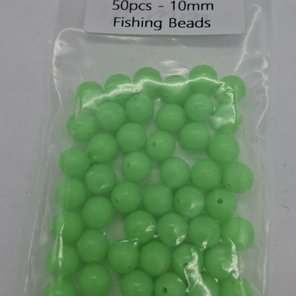 Meanfish Round Lumo Fishing Beads 10mm – Bulk Pack of 50