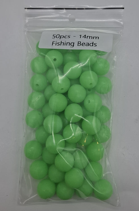 Meanfish Round Lumo Fishing Beads 14mm – Bulk Pack of 50