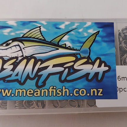 6mm Split Rings Value Pack of 500 - MeanFish