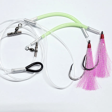 Cod Flasher Rig  6/0 LongShank - Yellow