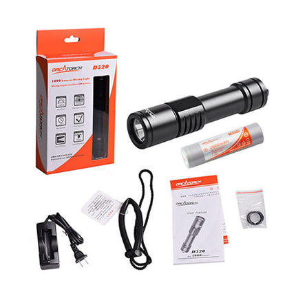 OrcaTorch D520 – 1000 Lumen Dive Torch – BLUE