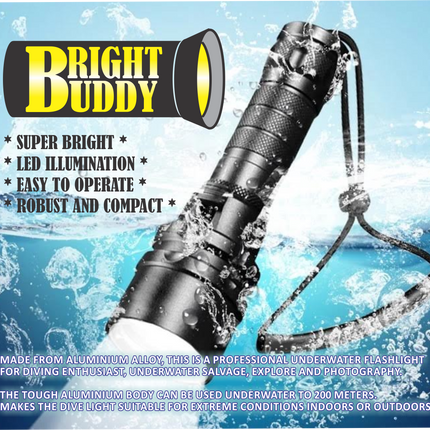 BrightBuddy DeepQuest 100 Premium Dive Torch