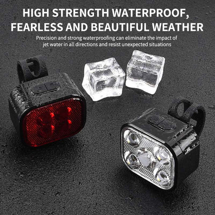 Rechargeable Bike Light Set – Front & Rear LED Lights (USB-C Charging)