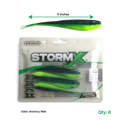StormX™ Storm Shad 5" Soft Lure — Anchovy Mist