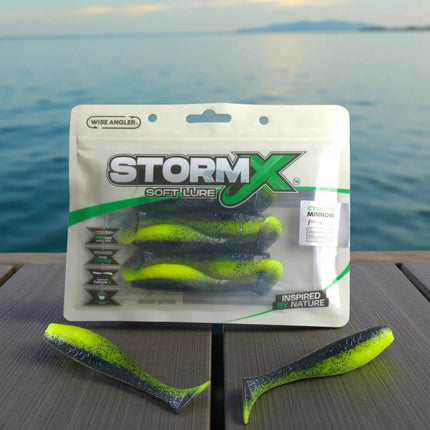 StormX™ Cyclone Minnow 4" Soft Lure — Blue Mack
