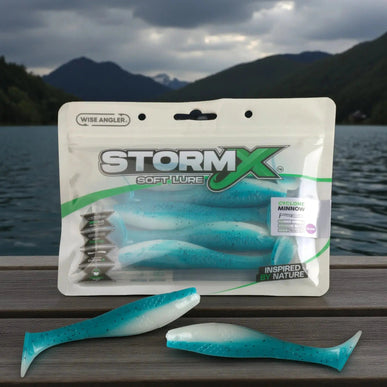 StormX™ Cyclone Minnow 5" Soft Lure — Pilchard Glow UV