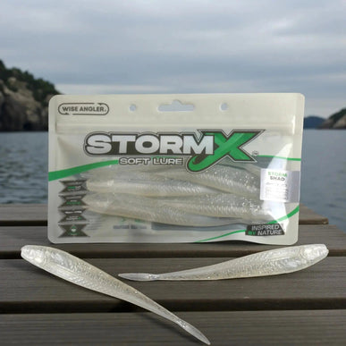 StormX™ Storm Shad 7" Soft Lure — Whitebait Silver