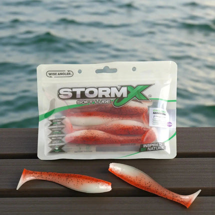 StormX™ Cyclone Minnow 5" Soft Lure — Squid Ink - Glow UV
