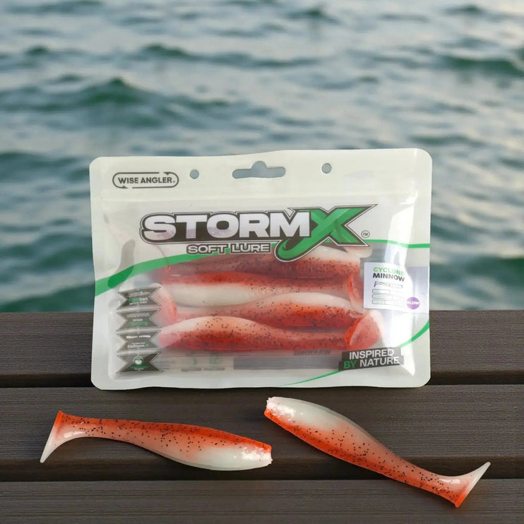 StormX™ Cyclone Minnow 5" Soft Lure — Squid Ink - Glow UV