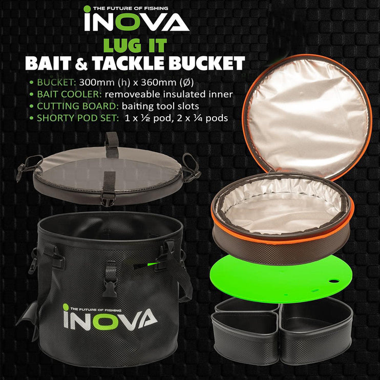 INOVA Lug-It Round Bait Cooler Bag | Insulated Fishing Bait Cooler