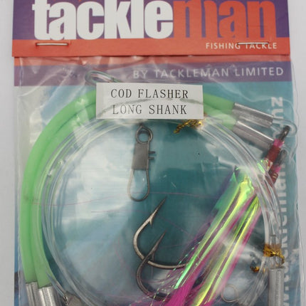 Cod Flasher Rig  6/0 LongShank - Yellow