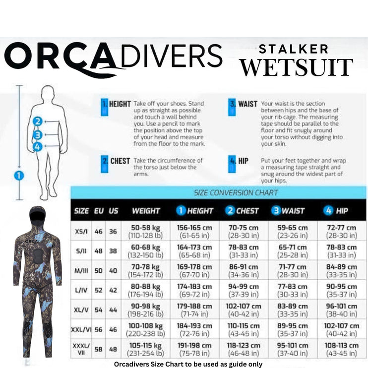 OrcaDivers Stalker 5mm Open Cell Spearfishing Wetsuit