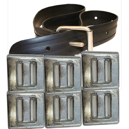 Rubber Weight Belt with 6kg of Weights