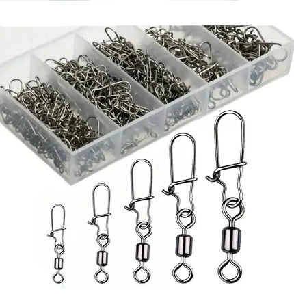 Stainless Steel Fishing Swivel Snaps – 50/100/200pcs