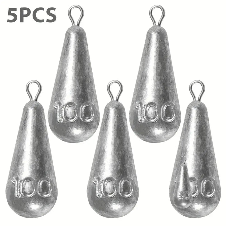 Teardrop Fishing Sinkers – Lead Weights for Bass (10 Sizes)