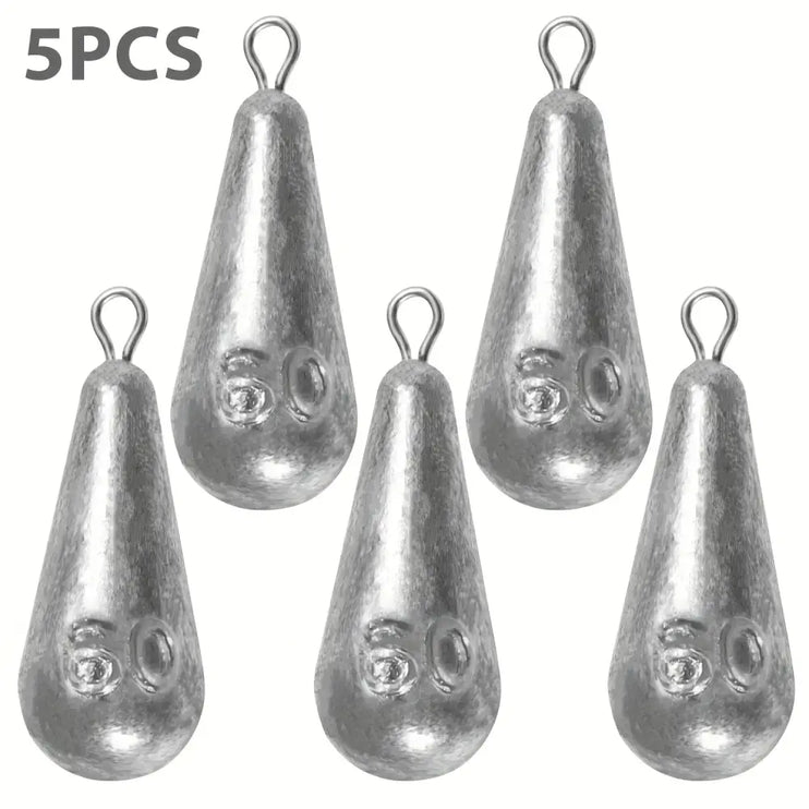 Teardrop Fishing Sinkers – Lead Weights for Bass (10 Sizes)