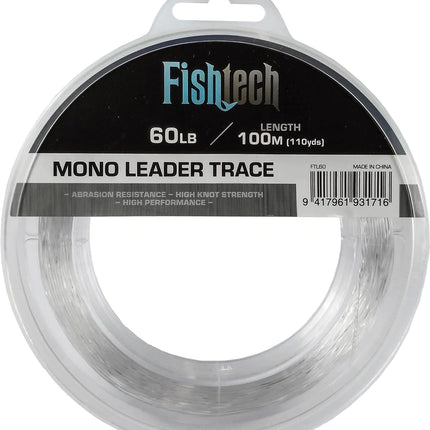 Leader - Hi Tensile Leader Line- 60lb 100m Fishtech