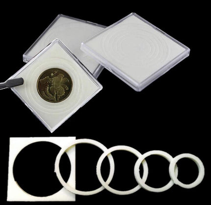 Clear Square Coin Case - 20 Pcs for 20/25/30/35/40mm Coins PVC Free
