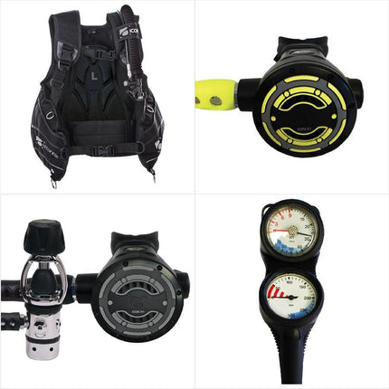 Atlantis BCD, Regulator, Gauges Package 1 with 12 litre steel tank  12L